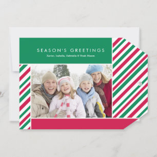 Candy Cane Stripes Holiday Card