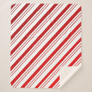Candy Cane Stripes Medium Sherpa Blanket