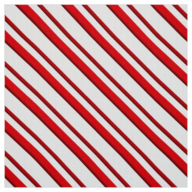 Candy Cane Stripes, Peppermint Red and White Fabric (Swatch)
