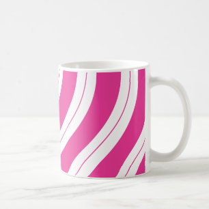Candy Cane Stripes Pink Christmas Coffee Mug
