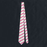 Candy Cane Stripes Pink & Green Neck Tie<br><div class="desc">A Christmas neck tie designed with candy cane stripes in vibrant colours of pink and green. To shop more visit www.zazzle.com/dotellabelle</div>