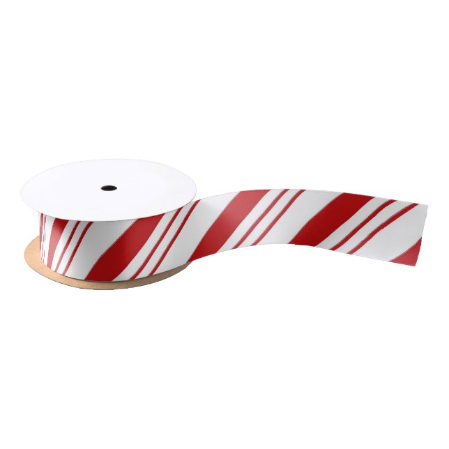 Candy Cane Stripes Satin Ribbon (Spool)