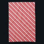 Candy Cane Stripes Tea Towel<br><div class="desc">Peppermint candy cane stripes in red and white for the Christmas holiday season on a kitchen towel</div>