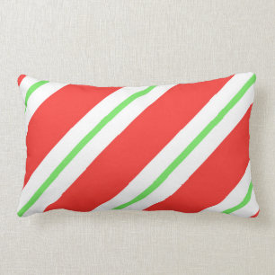 Candy Cane Stripes Throw Pillow
