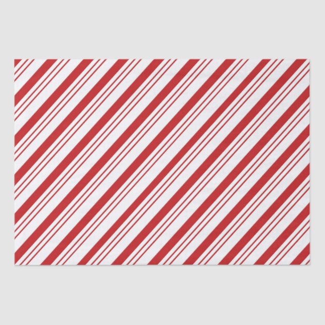 Candy Cane Stripes Tissue Paper (Front)