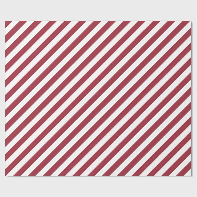 Candy Cane Stripes Wrapping Paper (Flat)