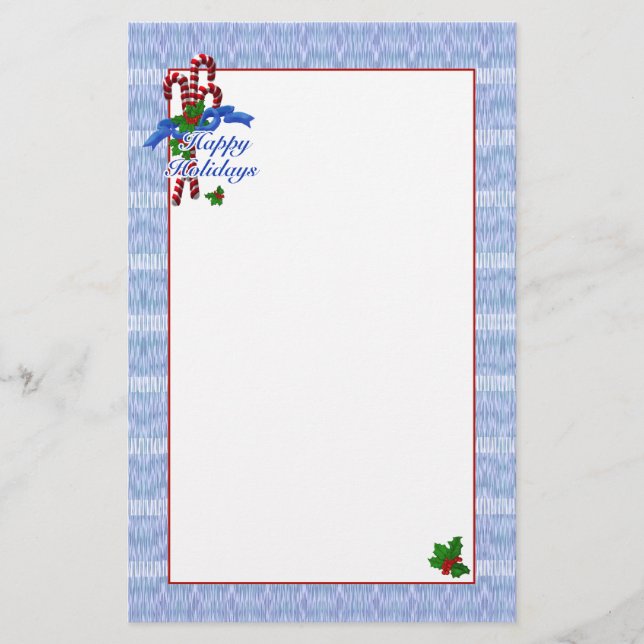 Candy Cane Surprise Christmas Stationary Stationery (Front)