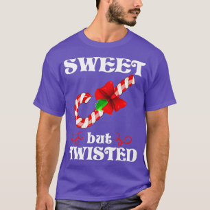 Candy Cane Sweet But Twisted Funny Christmas 1 T-Shirt