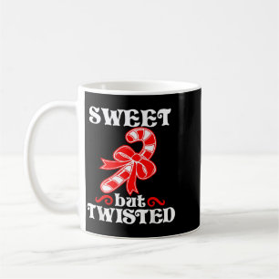 Candy Cane Sweet But Twisted Funny Christmas Short Coffee Mug