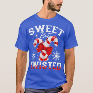 Candy Cane Sweet But Twisted Funny Merry Christmas T-Shirt