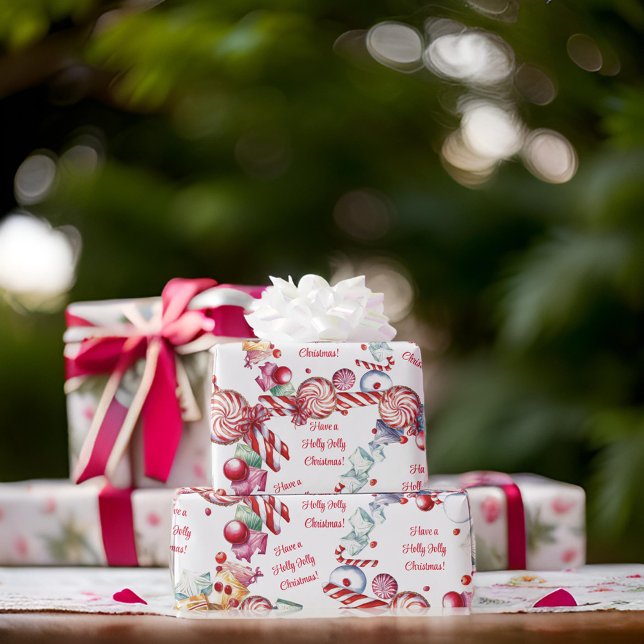 Candy Cane Swirl Candies  Wrapping Paper (Creator Uploaded)