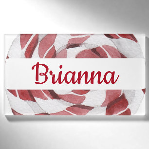 Candy Cane Swirl with First Name Tag