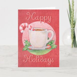 Candy Cane Tea Christmas Card