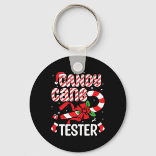 Candy Cane Tester Crew - Funny Christmas Holiday M Key Ring
