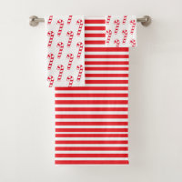 "Candy Cane" Towel Set