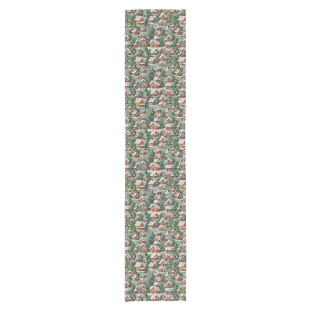 Candy Cane Village Short Table Runner (Front)