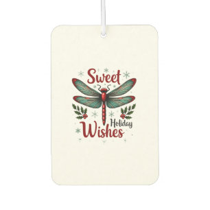 Candy Cane Wings Dragonfly Car Air Freshener