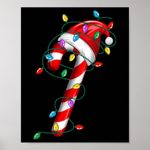 Candy Cane With Santa Christmas Love Candy Boys Gi Poster