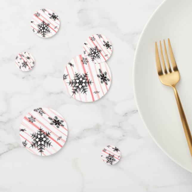 Candy Cane with Snowflakes 60pcs Table Confetti (Group)