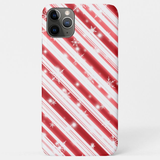 Candy cane with Stars and Snowflakes Case-Mate iPhone Case (Back)