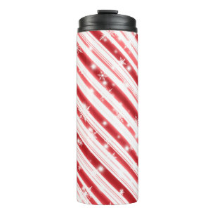 Candy cane with Stars and Snowflakes Thermal Tumbler