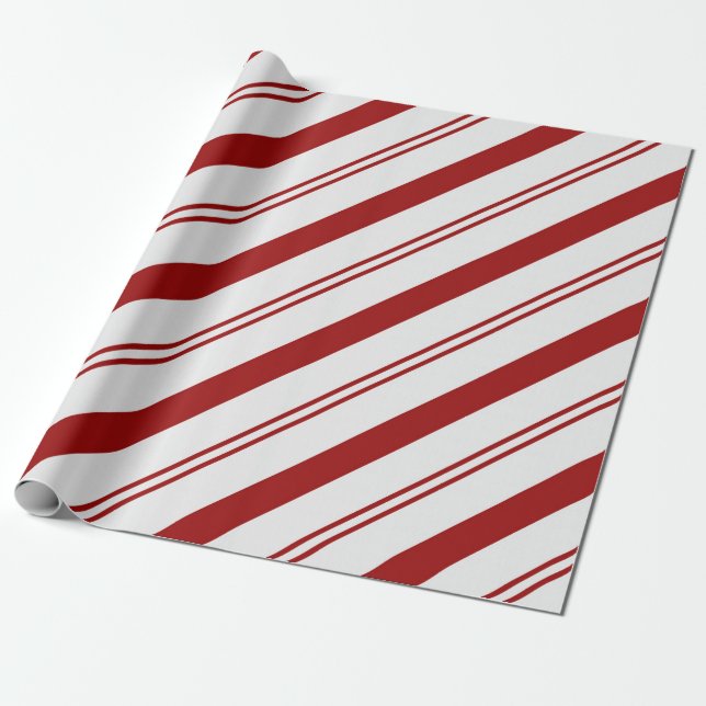Candy Cane Wrapping Paper (Unrolled)