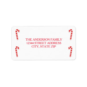 Candy Canes - Address Label