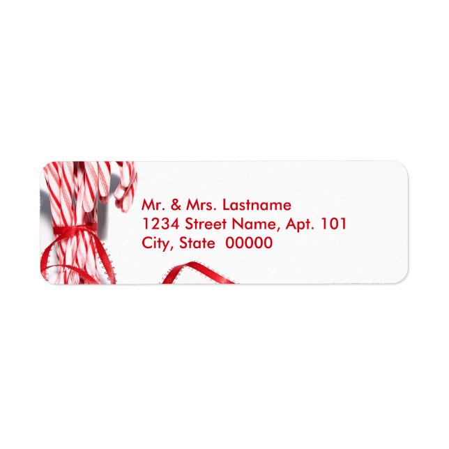 Candy Canes Address Labels (Front)