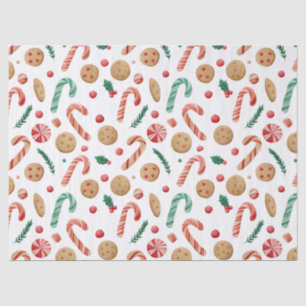 Candy Canes and Cookies Christmas Tissue Paper