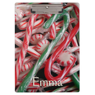 Candy Canes and Peppermints Christmas Holiday Clipboard