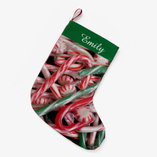 Candy Canes and Peppermints Christmas Holiday Small Christmas Stocking