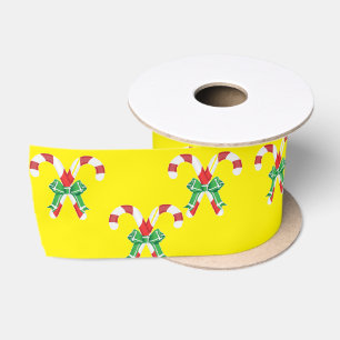 Candy canes and ribbon satin ribbon