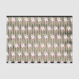 Candy Canes and Snow Suits on Corrugated Look Tissue Paper