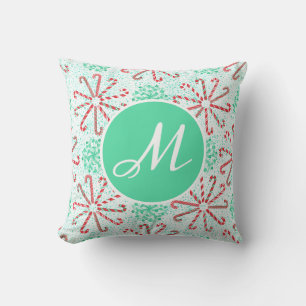 Candy Canes and Snowflakes Cushion