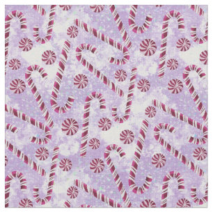 Candy Canes Berry Purple  Fabric