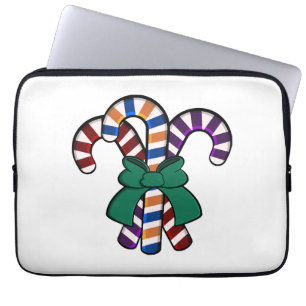 Candy Canes bouquet - green ribbon  Laptop Sleeve