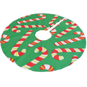 Candy Canes Brushed Polyester Tree Skirt