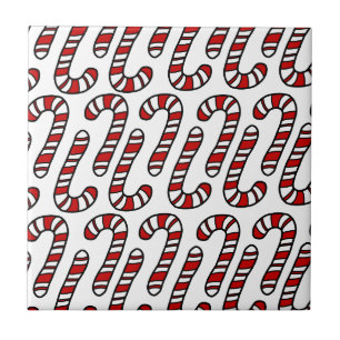 Candy Canes Ceramic Tile