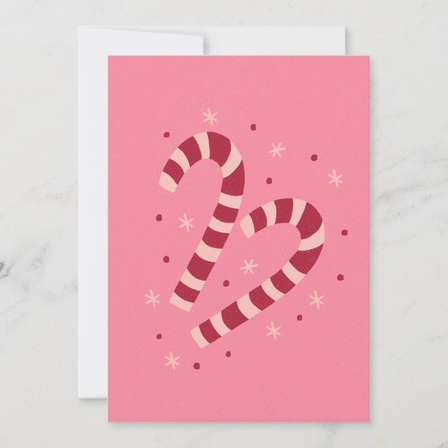 Candy canes Christmas  Holiday Card (Front)