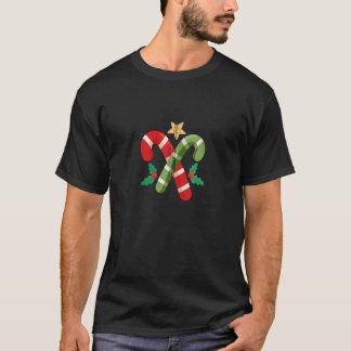 Candy Canes Christmas Holiday Christmas Zip T-Shirt