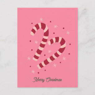 Candy canes Christmas Postcard