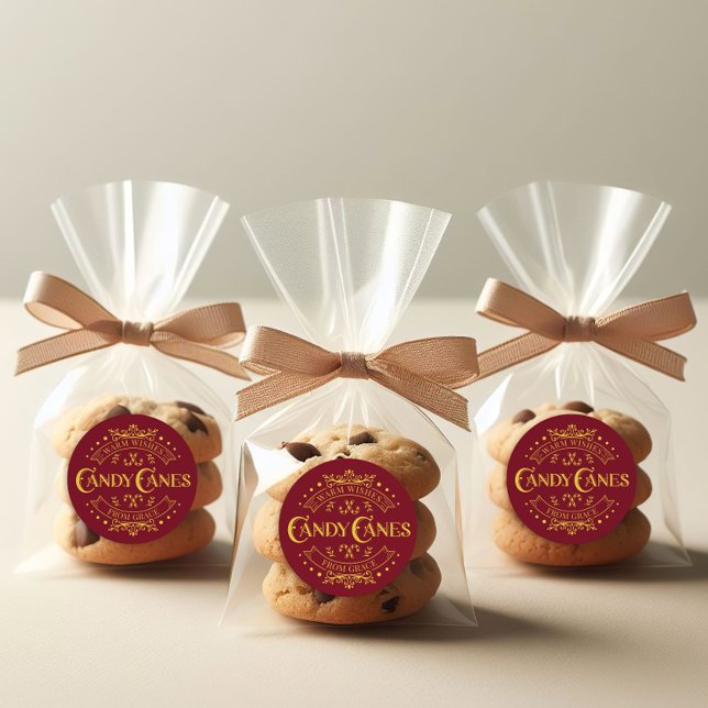 "Candy Canes" Christmas Red Sticker ("Candy Canes" Christmas Red Sticker)