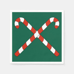 Candy Canes Crossed Napkin