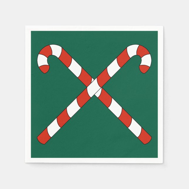 Candy Canes Crossed Napkin (Front)