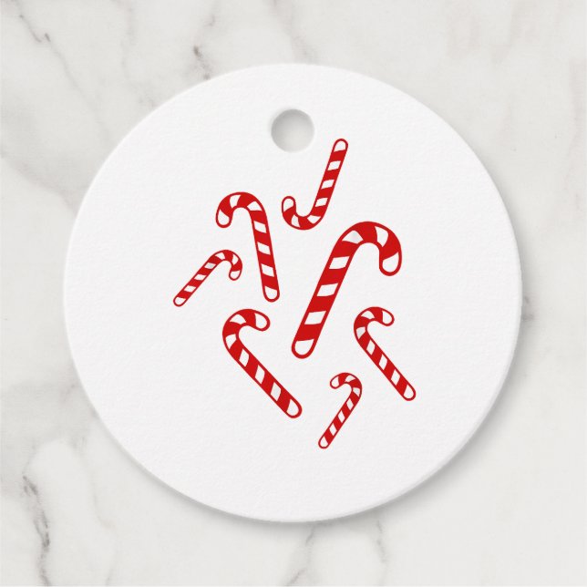 Candy canes  favour tags (Front)