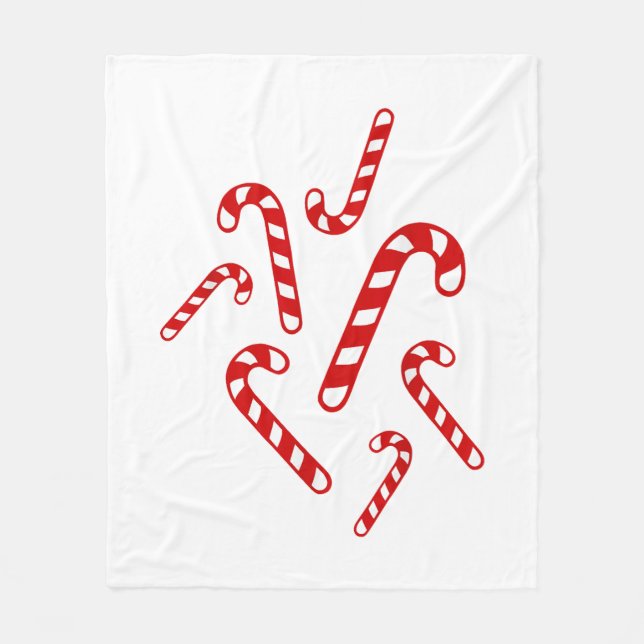 Candy canes  fleece blanket (Front)