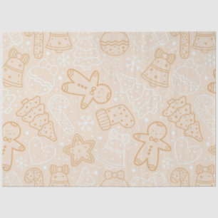 Candy Canes Gingerbread Men Stars Christmas Tissue Paper