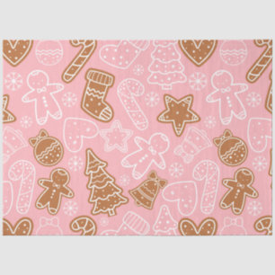 Candy Canes Gingerbread Men Stars Christmas Tissue Paper