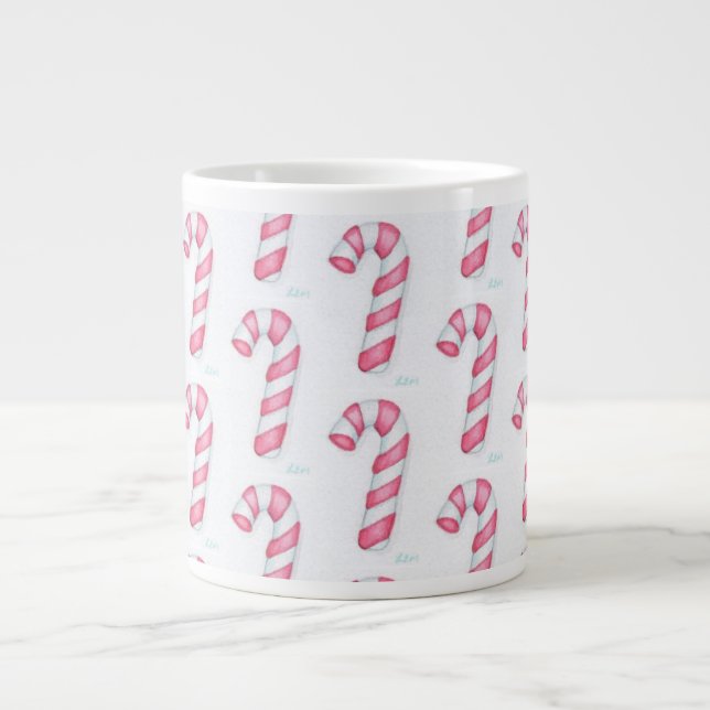 Candy Canes Large Coffee Mug (Front)