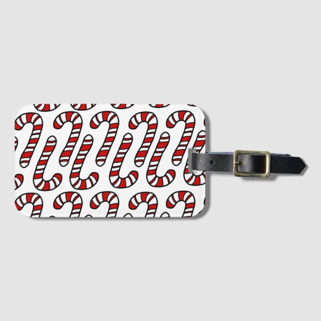 Candy Canes Luggage Tag (Front Horizontal)